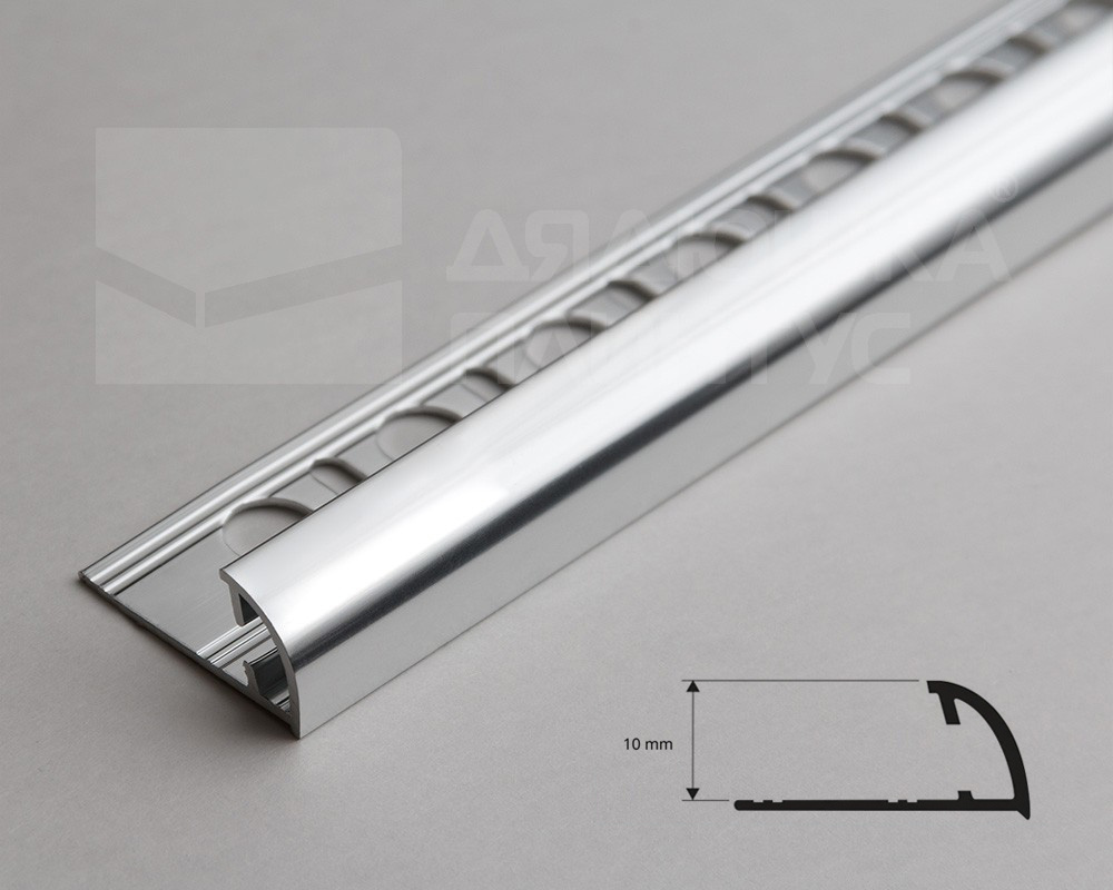 Профиль окантовочный Progress PJBC 10 10 мм 2,7 м Серебро глянец